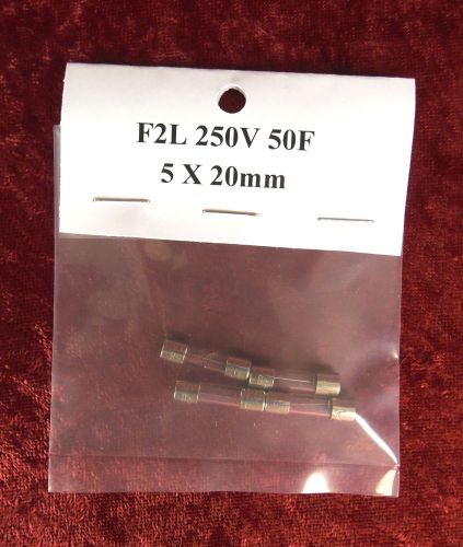 Qty-4  F2L 250V 50F 5X20mm  (NEW)