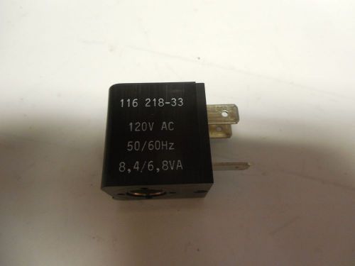 Aro solenoid coil 116 218-33 120vac 8,4/6,8va  8,4/6,8 va 11621833 for sale