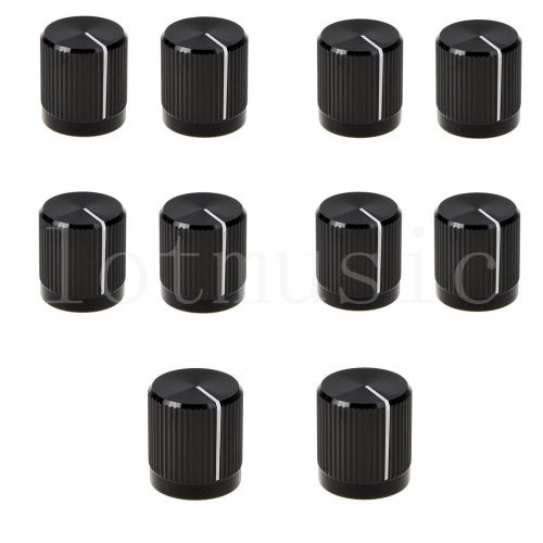 10pcs Aluminium Alloy ?15x16mm 18T Insert Type Knobs Black