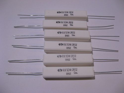 Qty 6 PH RX10W2R7J Ceramic Cement 2.7 Ohm 10% 10W Resistors High Power - NOS