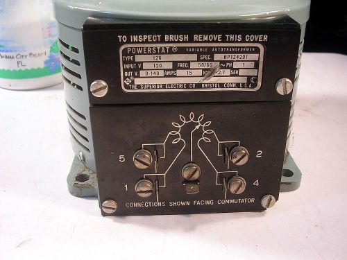 SUPERIOR ELECTRIC POWERSTAT   MODEL 126 VARIAC  TESTED GOOD