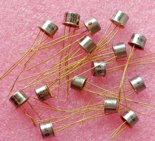 15 Pcs 2N2905 Si PNP Med Power Transistor PNP NOS Gold Leads