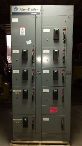 Allen bradley 2100 motor control center size 2-8 bucket 300/800amp 50amp breaker for sale