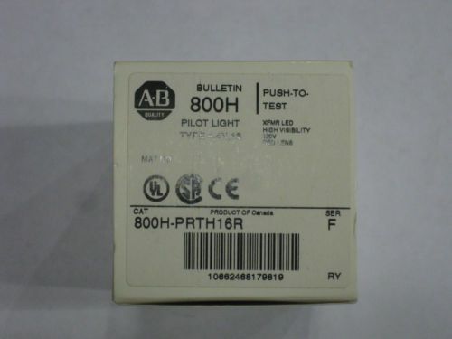 800T-PRTH16R NEW allen bradley push button illuminated red NIB pushbutton