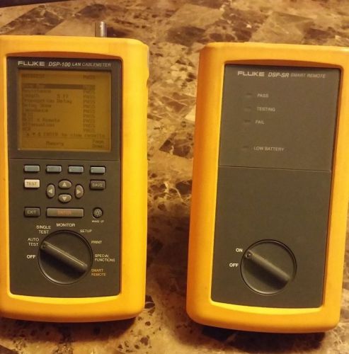 FLUKE DSP-100 LAN CABLE METER + DSP SR SMART REMOTE (ID# 6632027-80330)