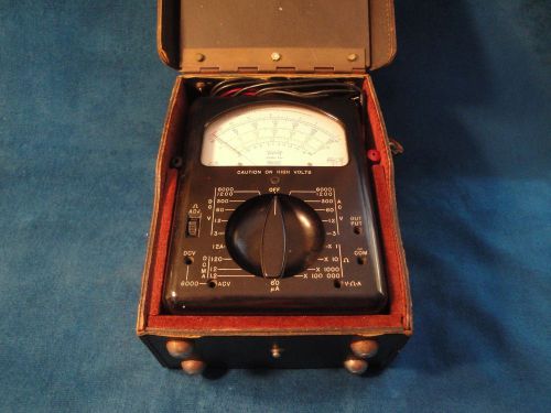 Triplett Model 630 Volt Ohm Mill Ammet Leads Manual Original Box Great Working O