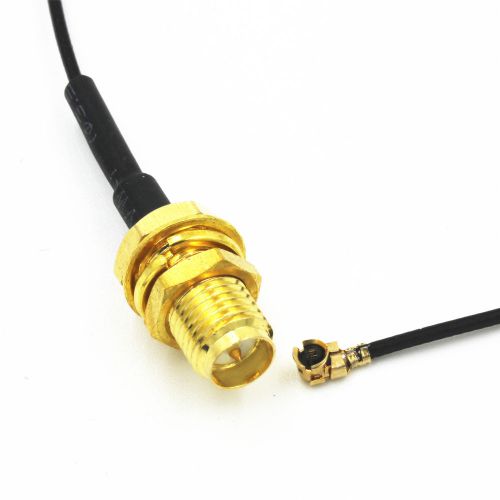 RP.SMA female bulkhead plug to IPX U.fl female 1.13  cable  15CM