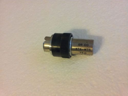 General Radio GR 874-W75 75 ohm Resistor Termination Locking connector 874 W75