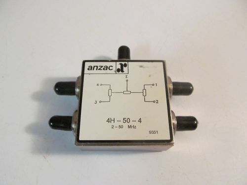 ANZAC 4H-50-4 Power Divider 2-50 Mhz 4way Divider / Splitter