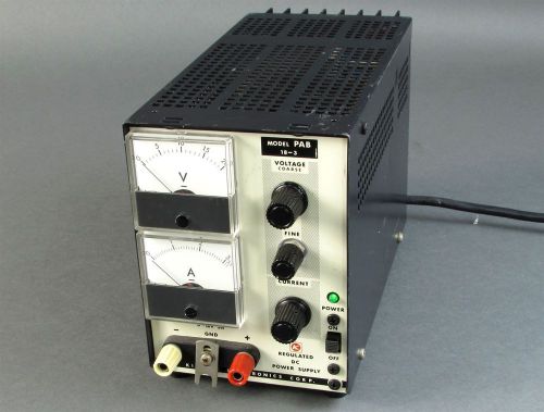 Electronics corp regulated dc power supply model pab 18-3, 18v, 3amp for sale