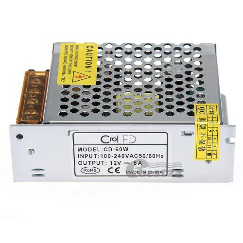 60W Switching Switch Power Supply Driver for LED Strip Light DC 12V 5A