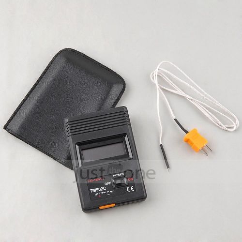 TM-902C LCD Display Digital Thermometer Test Single Input+ Thermocouple Probe