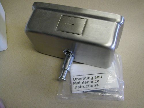 Bradley 6542-000000 SOAP DISPENSER S/S STAINLESS HORIZONTAL TANK NIB FREE SHIP