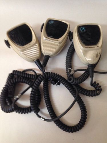 3 USED MOTOROLA SPECTRA ASTRO RADIO MICS VHF UHF