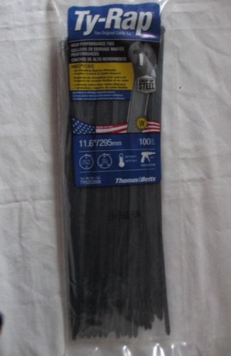 Thomas &amp; Betts Ty-Rap High Performance Ties TY5253MX 11.6&#034; Black 100 Pk NEW!