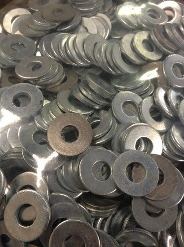 (1,490) 1/4 uss flat washers - zinc (10lbs) for sale