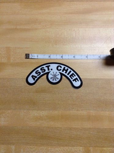 FIRE HELMET DECALS small Stix Asst. Chief