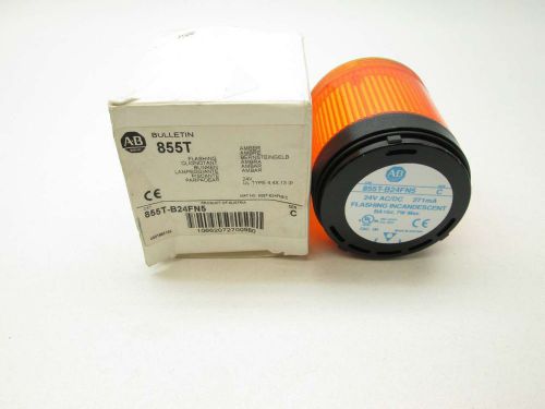 NEW ALLEN BRADLEY 855T-B24FN5 AMBER STACK LIGHT 24V INCANDESCENT SER C D402322