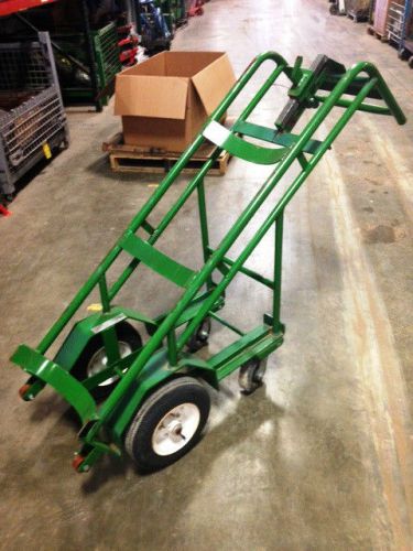 Saf T Cart LCT-12-6 Cylinder Bottle Cart Good Shape 12&#034; Pnuematic Wheels