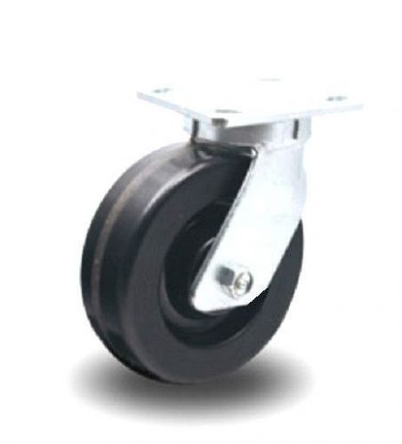 Set of 4 Heavy Duty Kingpinless Phenolic Swivel Casters with 8&#034; x 2&#034; Wheel 1500#