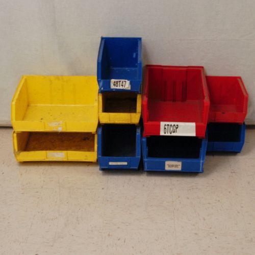 Lot of 9 AkroMils Storage/Stackable Bins 30-239/30-240/30-250/30-265/30-281