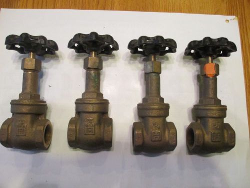 4 Hammond 3/4&#034; Gate Valves IB640 Brass