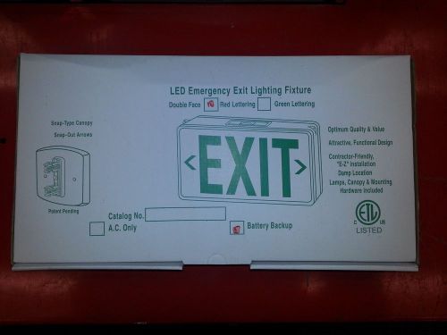 Led emergency exit lighting fixture. double face for sale