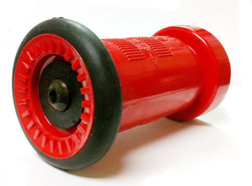 FIRE HOSE NOZZLE 1 1/2 &#034; NPSH COMBINATION FOG RED POLYCARBONATE