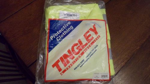 TINGLEY Vision J23122-XL Rainwear Jacket, Class 3, Yellow XL Protective clothing