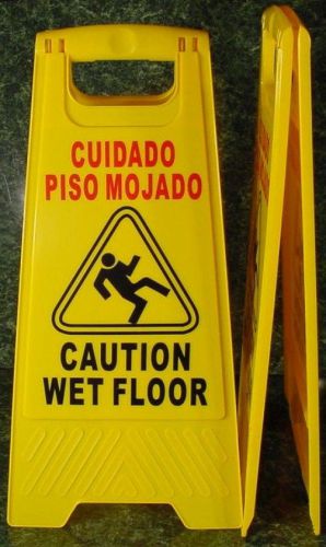 2 WET FLOOR SIGNS yellow safety sign for mop floors new