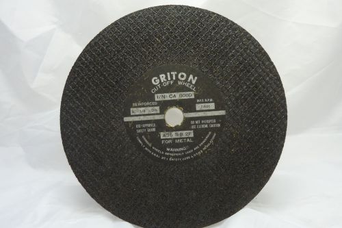 Griton 8&#034; Metal Cut-Off Wheel Diamond knockout Circular saw abrasive blade NOS