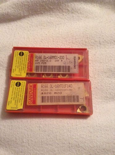 lot of 11 Sandvik R166.OL-16MM01-200 Lay down inserts