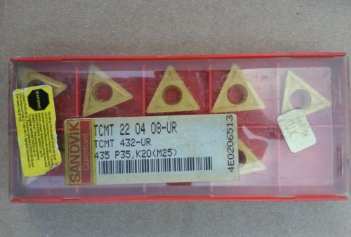 Sandvik TCMT 22 04 08-UR TCMT 432-UR  435 P35, K20 M25 CARBIDE INSERTS 9pcs