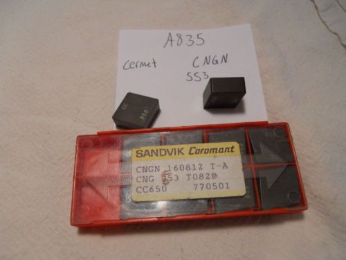 10 NEW SANDVIK CNGN 160812 T-A CERAMIC INSERTS. GRADE: CC650.  USA MADE {A835}