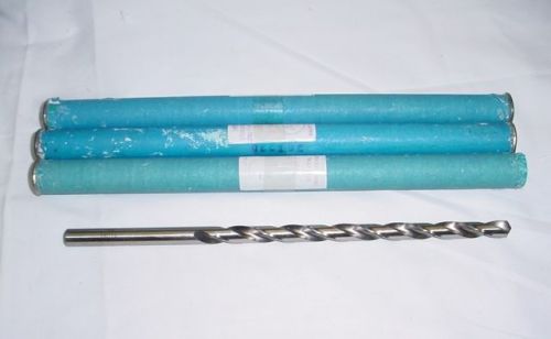 LOT OF 3 NEW  EXTRA LONG HIGH QTY HSS STRAIGHT SHANK TWIST DRILL BIT 13/32x10&#034;&#034;