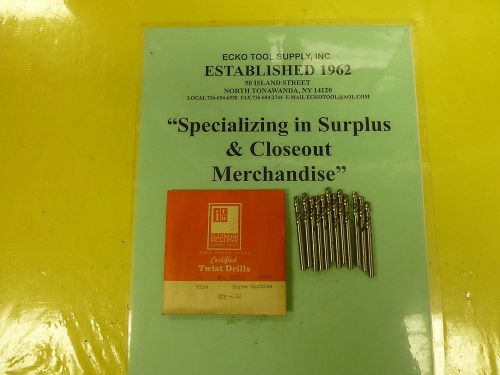 Screw machine drill #19 (.1660&#034;) high speed 118 pt bright new usa 12 pcs $5.40 for sale