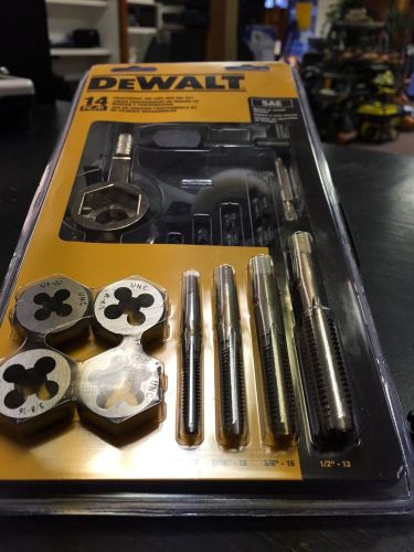 DEWALT DWA1452 Fractional Tap and Hex Die Set (14-Piece) **NEW in Package**