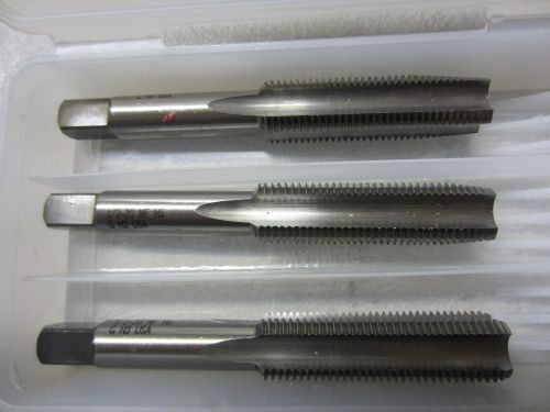 Hanson &amp; Whitney 1/2&#034;-20 NF H3 HSS 4 Flutes Pipe Tap Set Bottom Plug Taper 24575