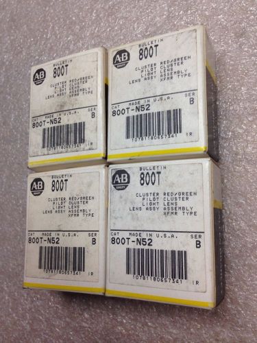 Lot Of 4, Allen Bradley Cluster Red/Green, 800T-N52, 800TN52, Shipsameday #104P