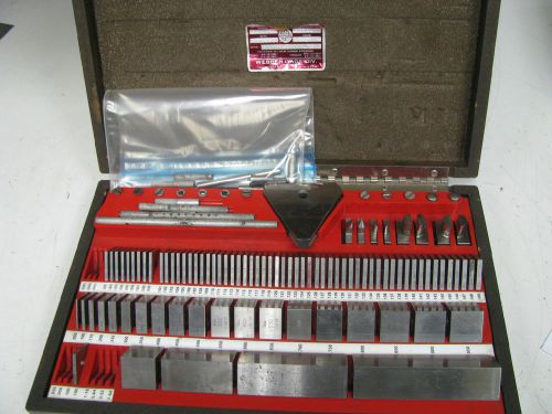 Starrett webber ss81a1x steel square gage block set - 81 pieces - ev56 for sale