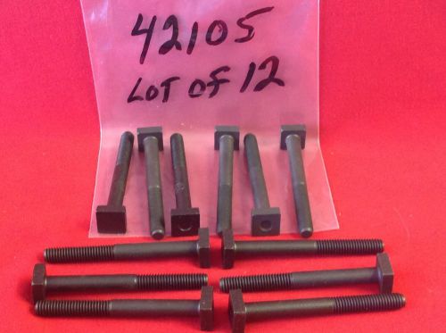 NOS Jergens 42105 Black Oxide T Bolts 3/8-16 x 3-3/4&#034;  Lot of 12 USA MADE