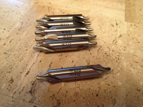 6 PCS. NEW KEO USA # 16 COMBINATION CENTER DRILL &amp; COUNTERSINK