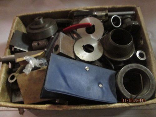 MACHINIST LATHE MILL Lot of Machinist Tools Cutters Blocks Parts Etc