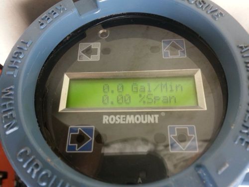 USED ROSEMOUNT TRANSMITTER 8732EST2A1N0DA1M4 W/ MAGNETIC FLOW TUBE 8711