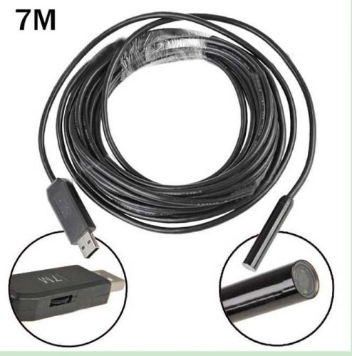 7M USB Waterproof Endoscope Borescope Snake 4LED Inspection Camera