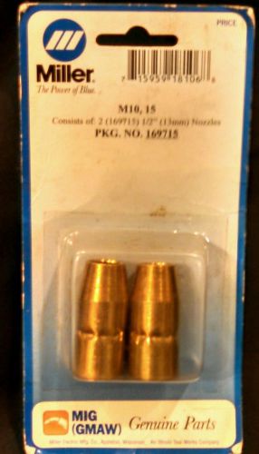 Miller  MIG GMAW 1/2&#034; (13mm) Flush Nozzles 169715 consists of 2 parts M10 M15