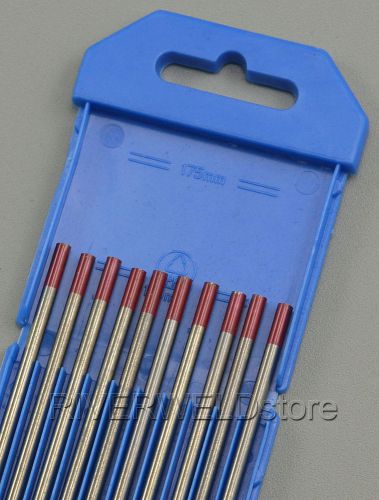 2% Thoriated WT20 Red TIG Welding Tungsten Electrode 1/8&#034;x 6&#034; (3.2mmx150mm),10PK