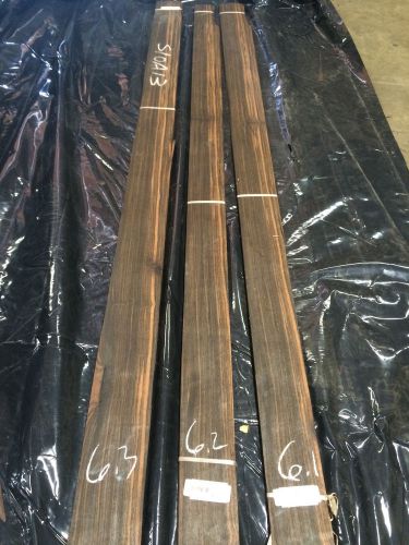 Wood Veneer True Macassar Ebony  72pcs total Sequenced &#034;ENDANGERED&#034; 6