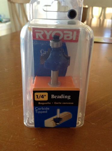 Ryobi carbide tipped router bit 1/4&#034; beading. wood beading tool for sale