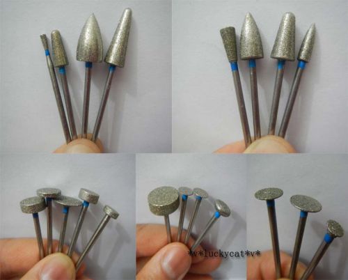 20 x Dental Lab Assorted Diamond Burs Millers Tooth Drill Jewelers 2.35mm New